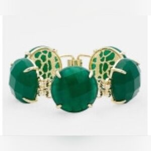 Kendra Scott Cassie Bracelet (Retired) Green/Gold NWT